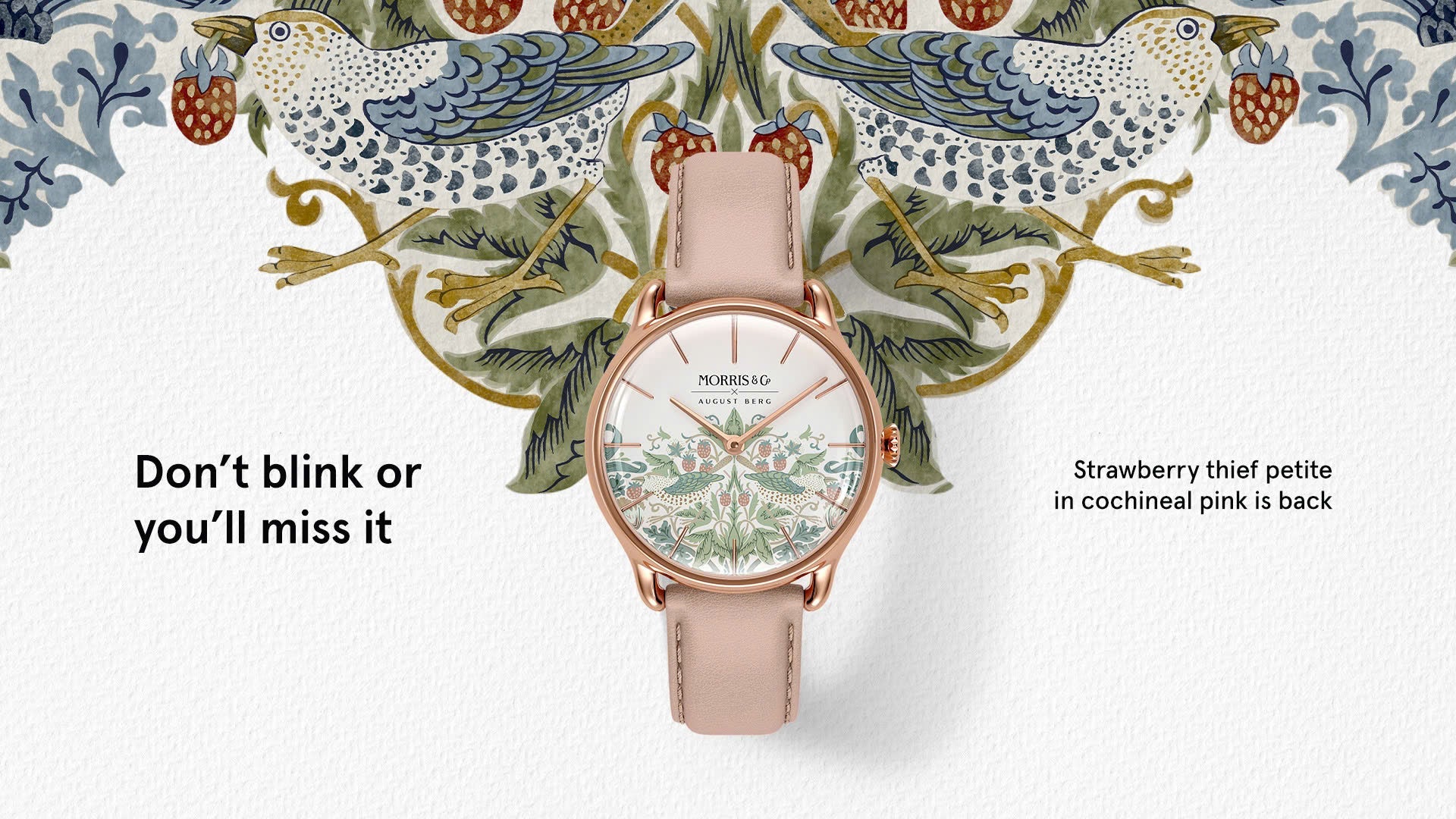 SIMPLY STRAWBERRY THIEF | オーガスト バーグ x Morris & Co 限定コラボレーション