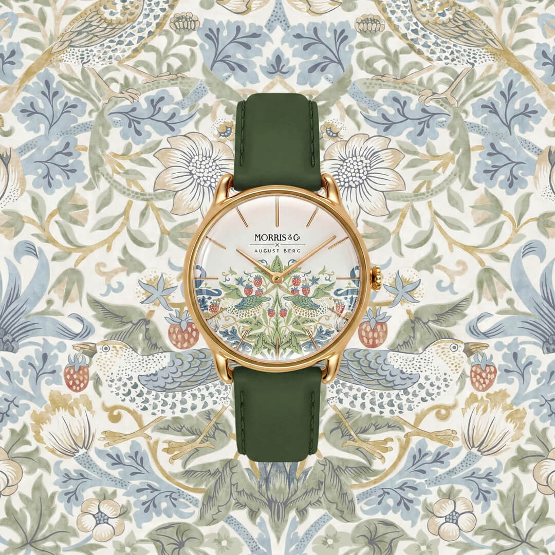 Simply Strawberry Thief Cochineal Green, パーロンナイロンー 30mm