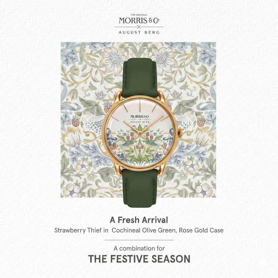 Simply Strawberry Thief Cochineal Green, パーロンナイロンー 30mm