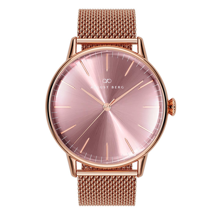 Ash & Orchid Rose Gold Watch | Rose Gold Mesh Strap – August Berg