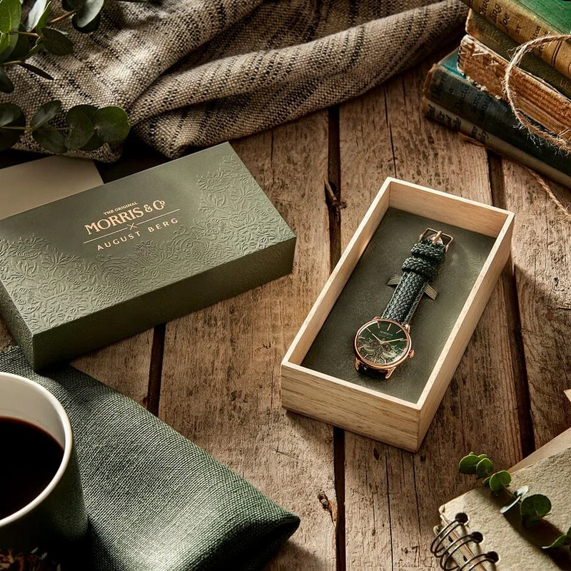 Morris & Co. Indigo Rose Gold Strawberry Thief Watch