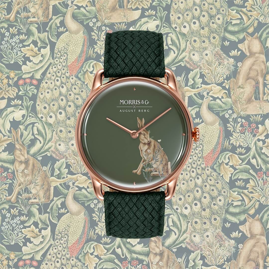 Morris & Co. Crimson Rose Gold Forest Hare Watch – August Berg