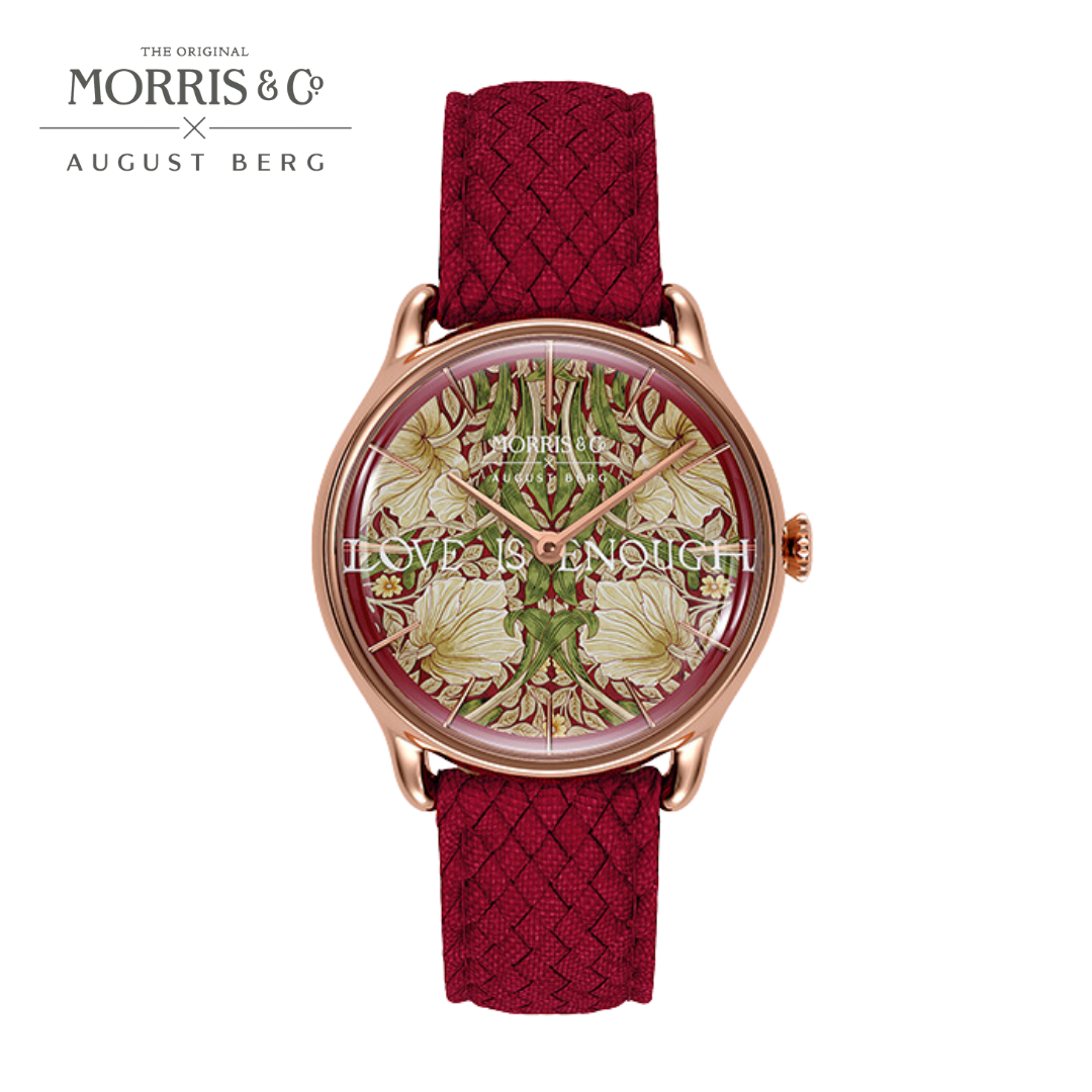 August Berg x Morris & Co. [オーガストバーグ x モリス＆コー] Crimson  [赤]  Pimpernel [ピンパーネル]