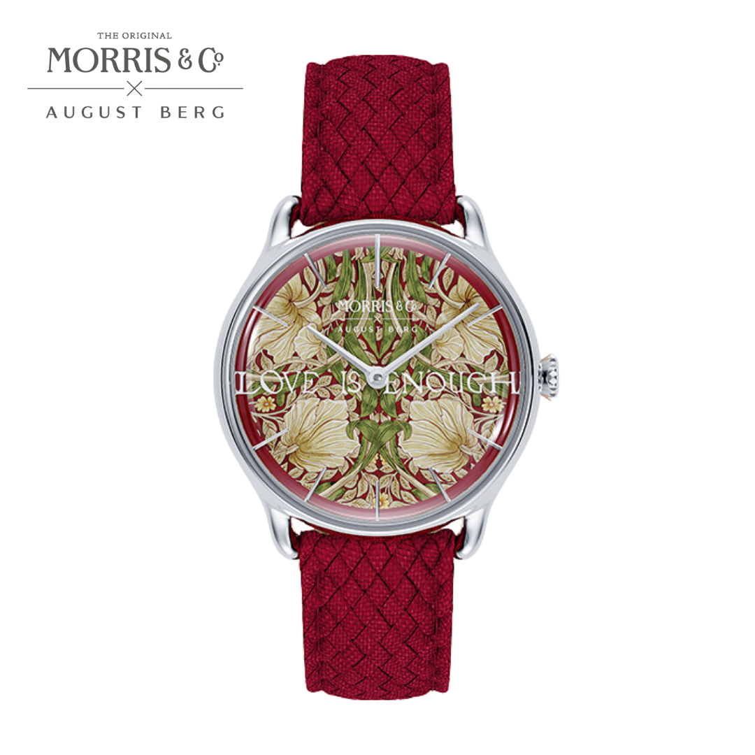 August Berg x Morris & Co. [オーガストバーグ x モリス＆コー] Crimson  [赤]  Pimpernel [ピンパーネル]