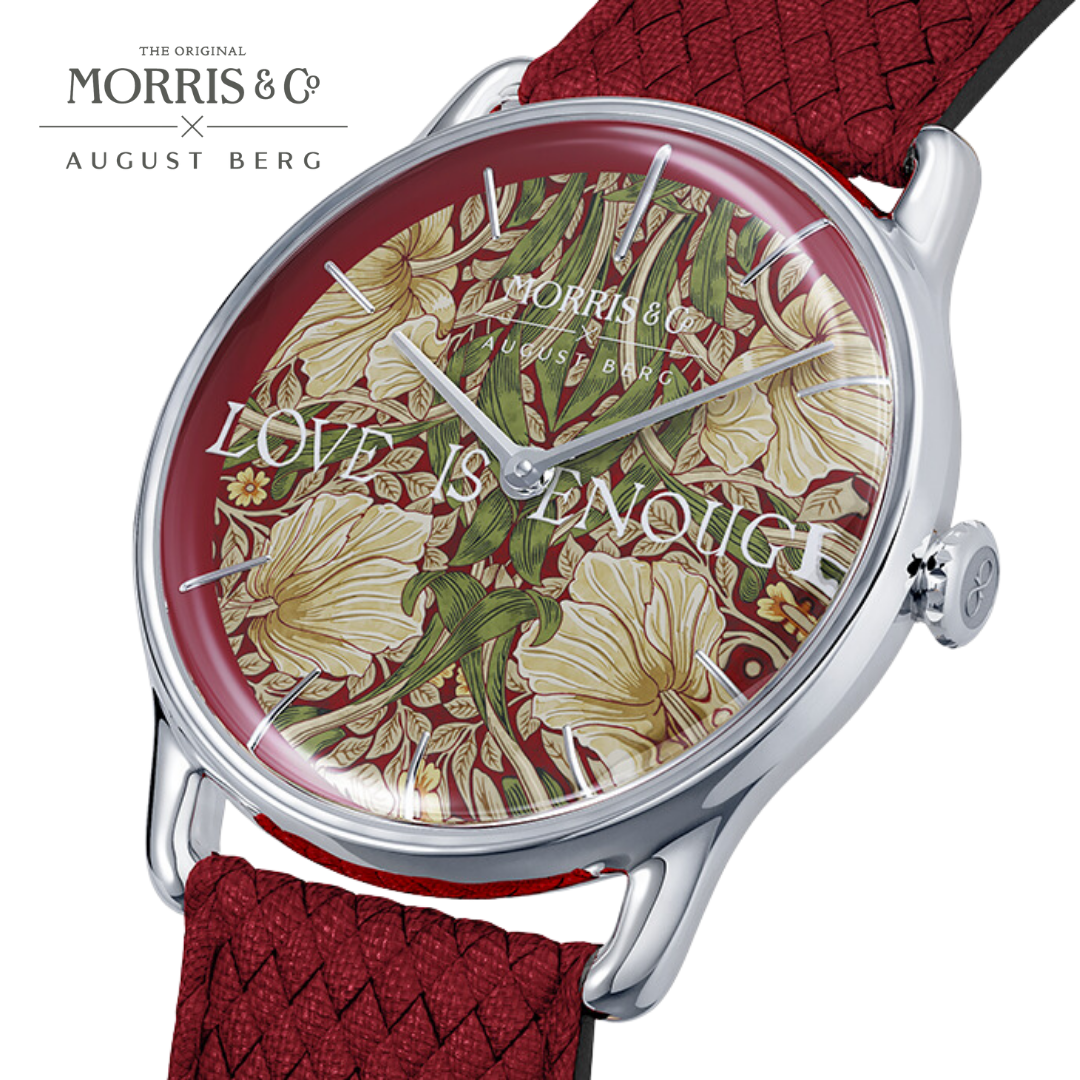 August Berg x Morris & Co. [オーガストバーグ x モリス＆コー] Crimson  [赤]  Pimpernel [ピンパーネル]