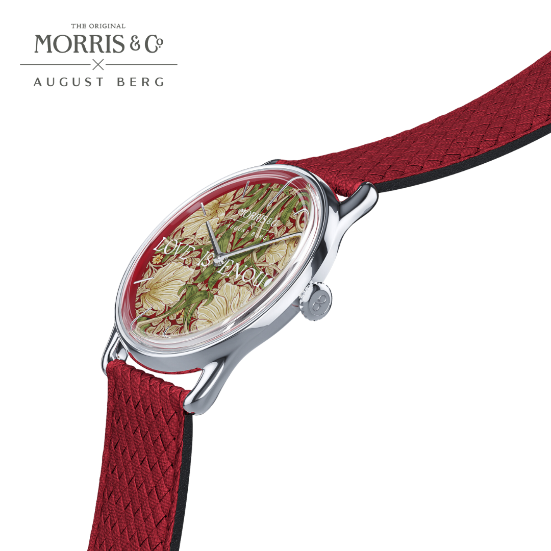 August Berg x Morris & Co. [オーガストバーグ x モリス＆コー] Crimson  [赤]  Pimpernel [ピンパーネル]