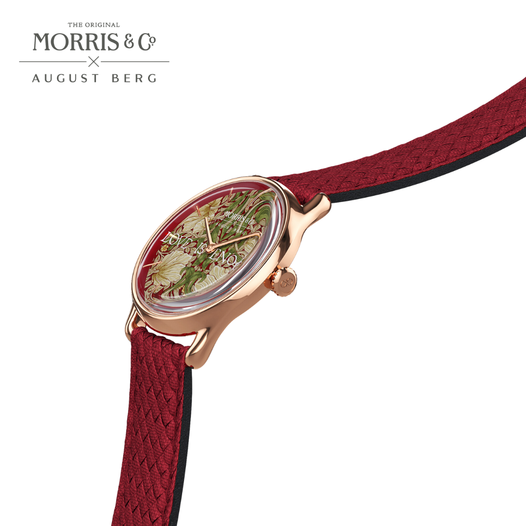 August Berg x Morris & Co. [オーガストバーグ x モリス＆コー] Crimson  [赤]  Pimpernel [ピンパーネル]