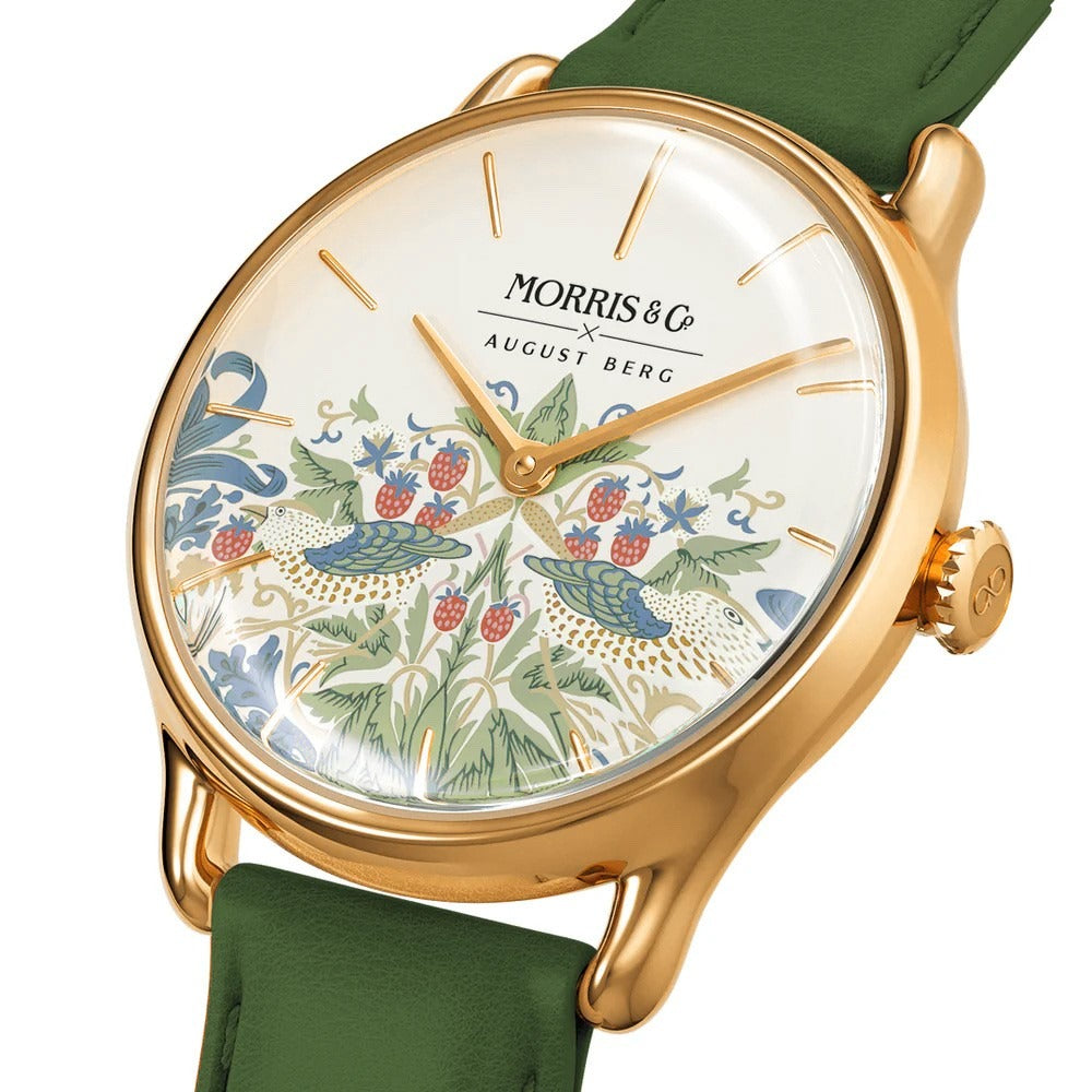 Simply Strawberry Thief Cochineal Green, パーロンナイロンー 30mm