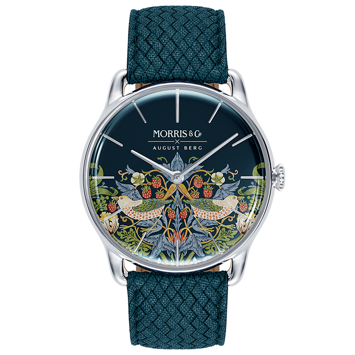 August Berg x Morris & Co. [オーガストバーグ x モリス＆コー] Indigo [藍色] Strawberry Thief [銀のいちご泥棒]