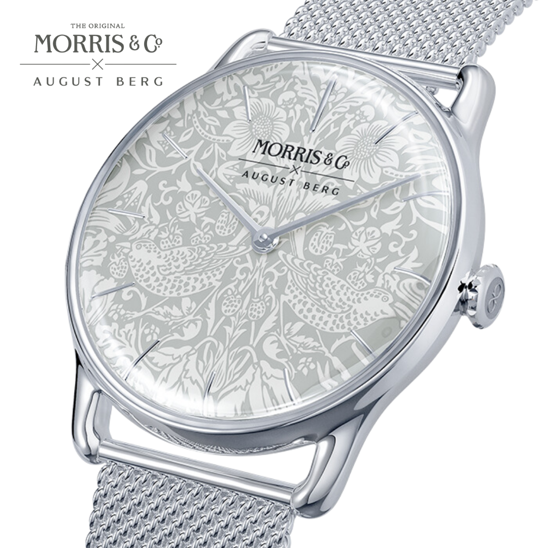 August Berg x Morris & Co. [オーガストバーグ x モリス＆コー] Pure Silver [純銀] Strawberry Thief [いちご泥棒]