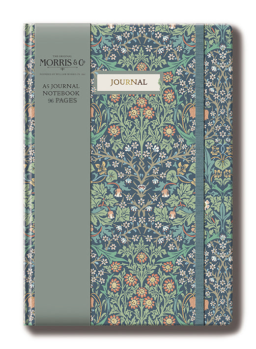 William Morris A5 Journal  (空白) - Linen Effect Cover (緑) - August Berg (オーガストバーグ)